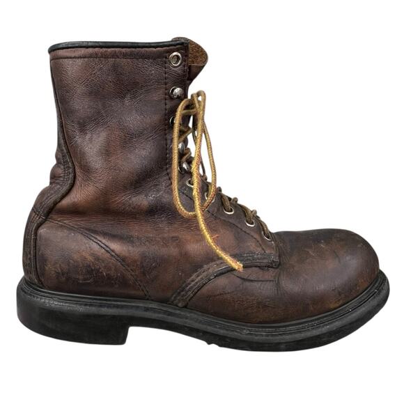 Vintage Red Wing Brown Leather Steel Toe Work Boot Size US 6.5 D - Picture 1 of 10